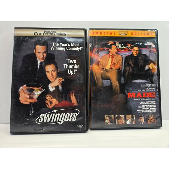 2 DVD Bundle Lot of Vince Vaughn Jon Favreau | Mafia Comedies | Made & Swingers - Picture 1 of 2